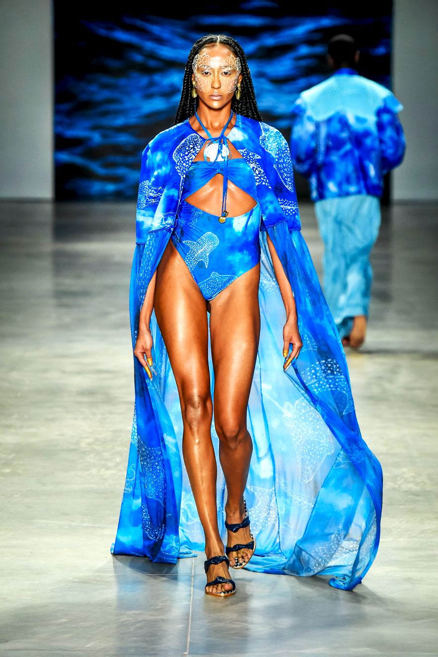 TAMANCO OLÍVIA - couro azul navy e azul céu