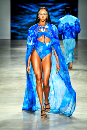 TAMANCO OLÍVIA - couro azul navy e azul céu