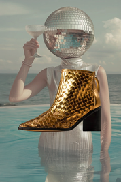 BOTA SOFIA  - couro bronze