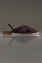 SLINGBACK GUILHERMINA - couro marsala