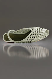 SLINGBACK GUILHERMINA - couro verde erva