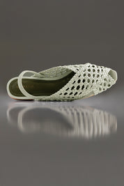 SLINGBACK GUILHERMINA - couro verde erva