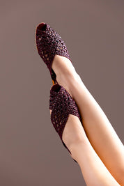 SLINGBACK GUILHERMINA - couro marsala