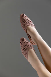 SLINGBACK GUILHERMINA - couro rosê