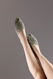 SLINGBACK GUILHERMINA - couro verde erva