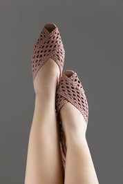 SLINGBACK GUILHERMINA - couro rosê