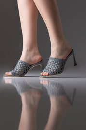 TAMANCO AMÁLIA - couro azul jeans