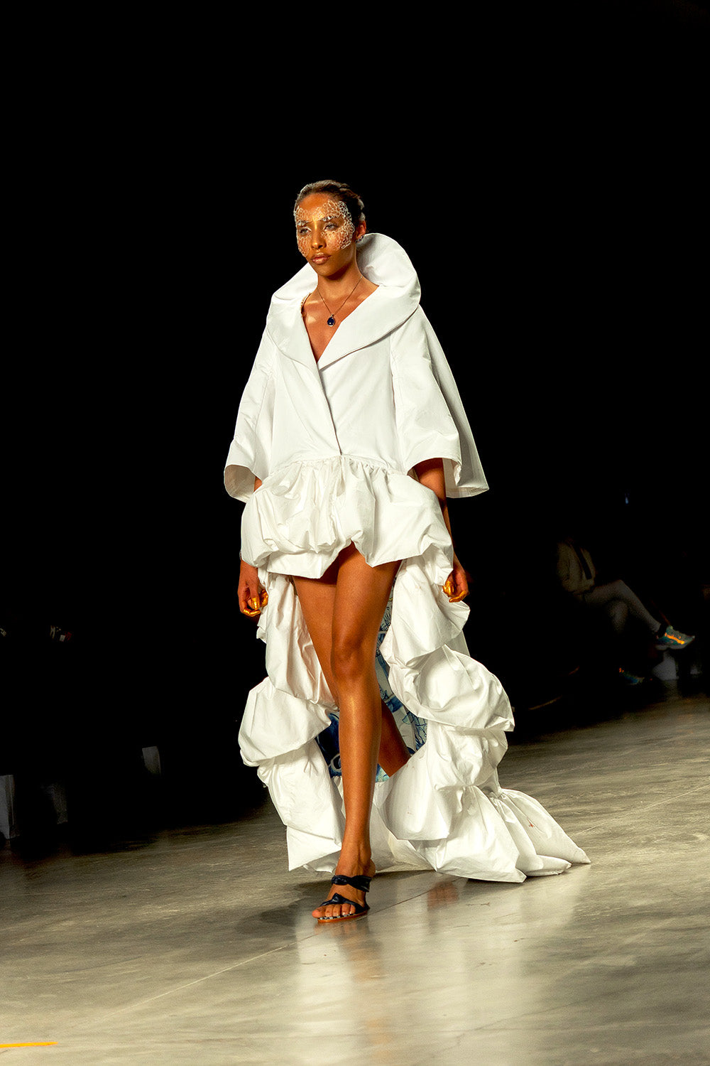 TAMANCO OLÍVIA - couro azul navy e azul céu