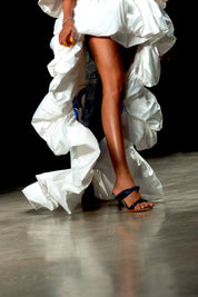 TAMANCO OLÍVIA - couro azul navy e azul céu