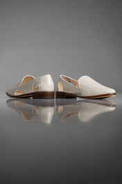 MOCASSIM ADRIANA - couro efeito crinkle off white