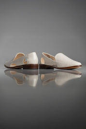 MOCASSIM ADRIANA - couro efeito crinkle off white