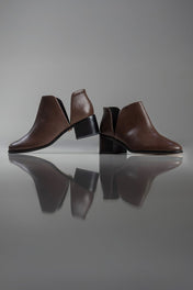 BOTA BEATRIZ - couro tipo lezard café