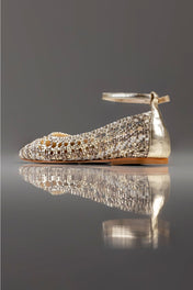 SAPATILHA AURORA - couro champagne, prata velho e off white