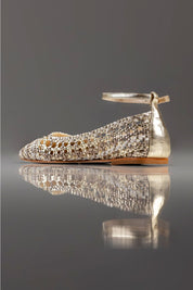 SAPATILHA AURORA - couro champagne, prata velho e off white