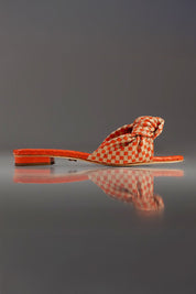 FLAT MARTINA - couro laranja e nude