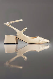 SLINGBACK JANE - couro manteiga