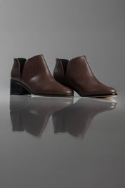 BOTA BEATRIZ - couro tipo lezard café