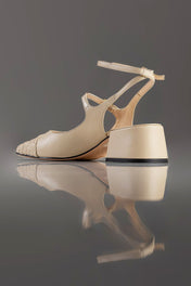 SLINGBACK JANE - couro manteiga