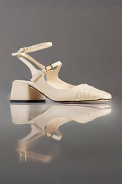 SLINGBACK JANE - couro manteiga