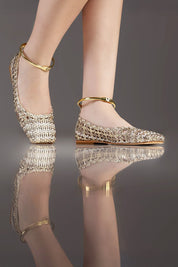 SAPATILHA AURORA - couro champagne, prata velho e off white