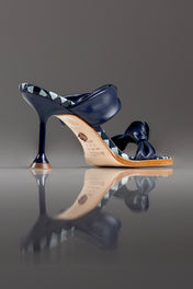 TAMANCO OLÍVIA - couro azul navy e azul céu