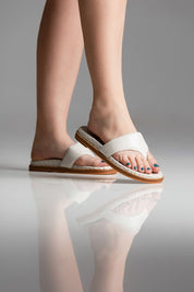 PAPETE ANNA - couro off white